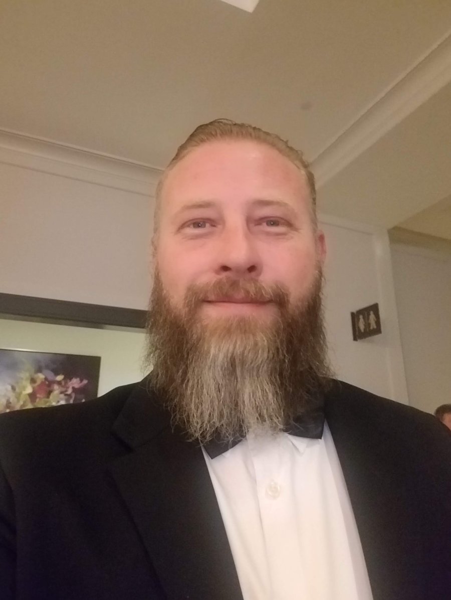 Robb Schrader in a tuxedo